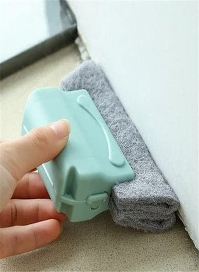 KhuHap Cleaning Combo of Window Groove Frame Cleaning Brush or Door Track Cleaning Brushes with Mini Dustpan Edge Dust Cleaner Tool for All Corners Edges and Gaps, Random Color, Pack of 2 - Image 2
